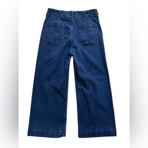 Anthropologie Maeve Wide Leg Flare Jeans in Dark Blue